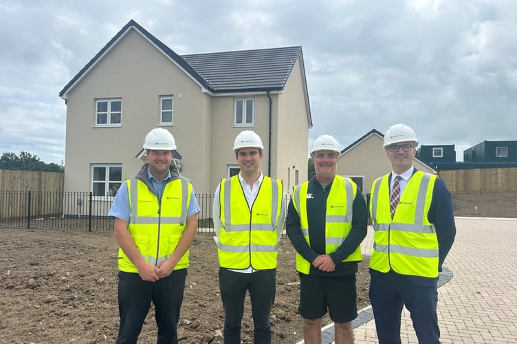 Both representatives witnessed the swift progress made on land off Sandy Hill in the last six months and had a sneak peak of the showhome that will open to the public later this summer. Two, three, and four-bed homes will soon go on sale at the development.
