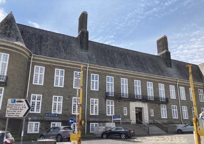 Carmarthenshire Council's headquarters at County Hall, Carmarthen
