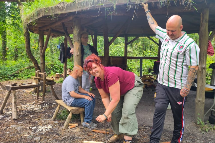 Action shot from the Carmarthenshire course.