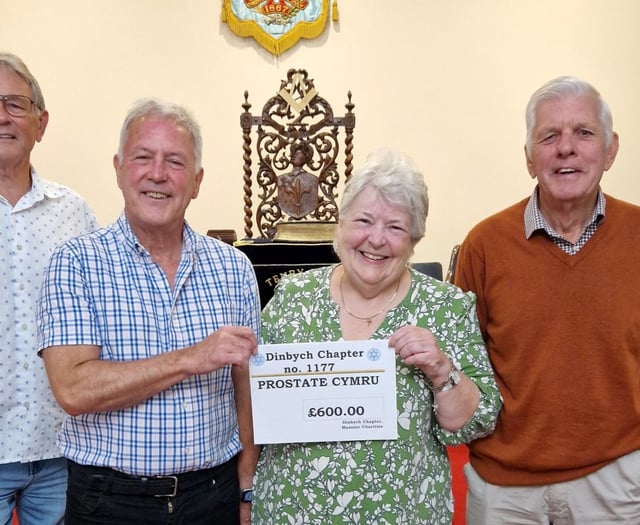 Tenby Masonic Group donates to charity causes