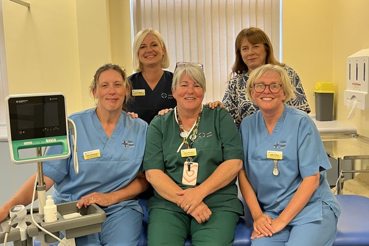 Pembrokeshire TWOC Team- Front row from left: Catherine O'Sullivan, Sara Murphy, Julie White. Back row from left: Sarah Batty, Emma Cottrell