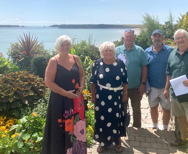 Tenby in Bloom judging takes place in sparkling sunshine