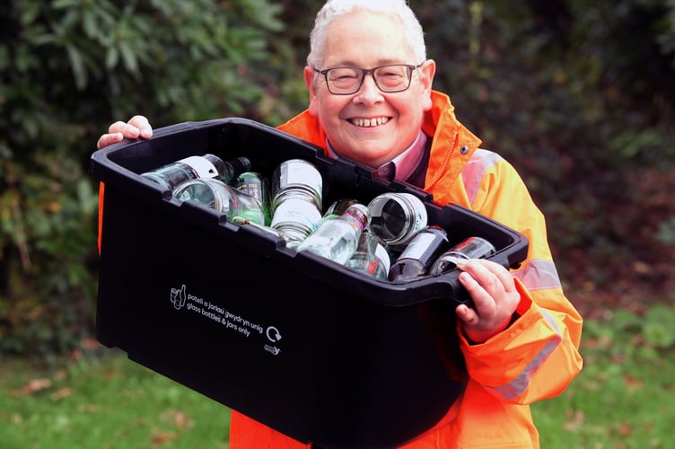 From today, January 23, Carmarthenshire County Council is increasing recycling collections across the County. Cllr Edward Thomas - glass collection