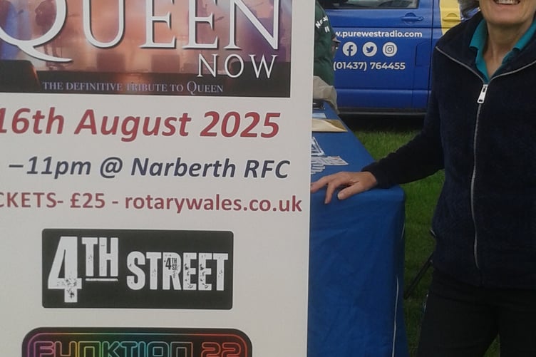 Narberth Outdoor Rock advert at Narberth Carnival 2025