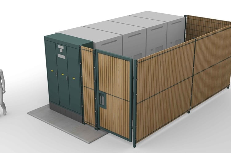 A 3D image of the proposed AMP Clean Energy Battery Box. Picture: AMP Clean Energy application.
