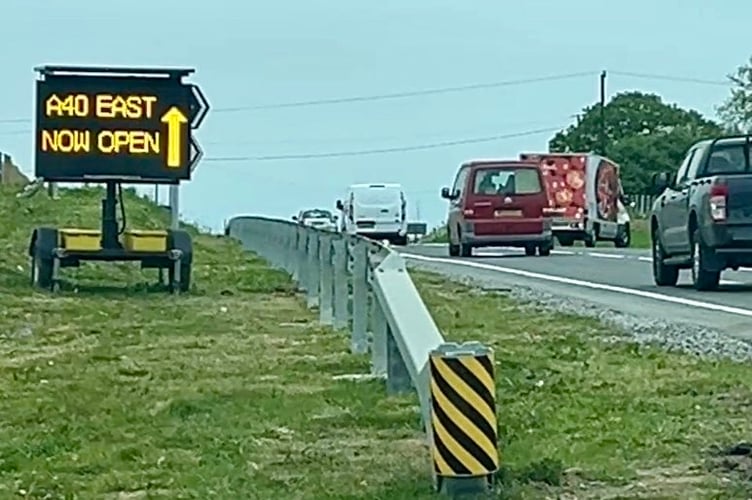 The A40 Llanddewi Velfrey to Redstone Cross road scheme, a £60 million joint investment by Welsh Government and the EU, was officially opened in May by the First Minister Eluned Morgan.