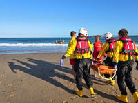Tenby RNLI in 'tombstoning' safety drill