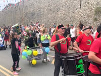 WATCH: Tenby Carnival's colourful parade through the seaside town