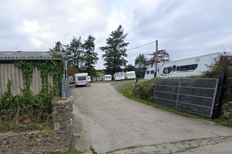 Noel Richards is seeking permission to extend an existing caravan storage facility at Merrixton House Farm, near Stepaside. Picture: Google Street View.