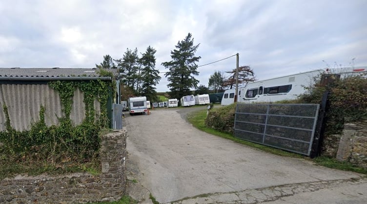 Noel Richards is seeking permission to extend an existing caravan storage facility at Merrixton House Farm, near Stepaside. Picture: Google Street View.