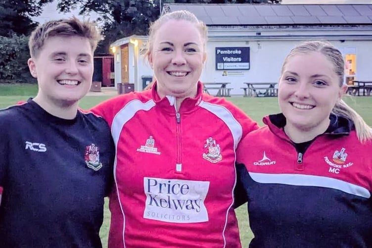 Panthers new captain Jamie Dufresnoy-John with vices Megan Cole and Sophie James
