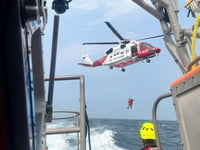 RNLI crew rescues yacht skipper in medical emergency