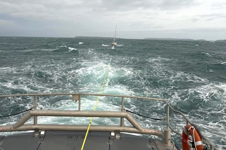 Angle RNLI's lifeboat crew responded to a mayday call from a yacht and a swimmer in potential trouble, showcasing their swift and effective response.