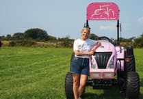 S4C presenter's Pembrokeshire pink tractor drive for Cancer Research Wales