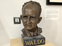 Waldo Williams sculpture on display in Haverfordwest