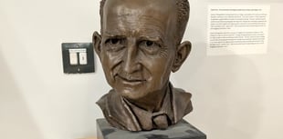 Waldo Williams sculpture on display in Haverfordwest