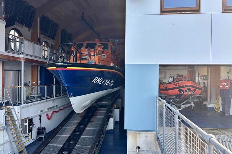 All-weather and inshore lifeboats at St Davids RNLI lifeboat station 