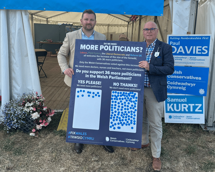 Samuel Kurtz MS and Paul Davies MS at the end of the Pembrokeshire County Show