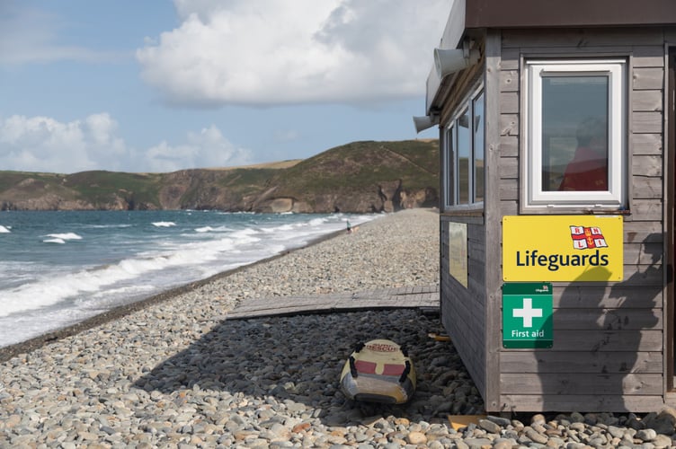 Newgale beach RNLI hut