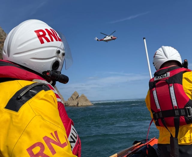 Woman rescued after being trapped on rocks at Giltar Point