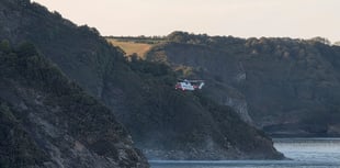 WATCH: Coastguard helicopter rescues stranded person from Tenby cliff