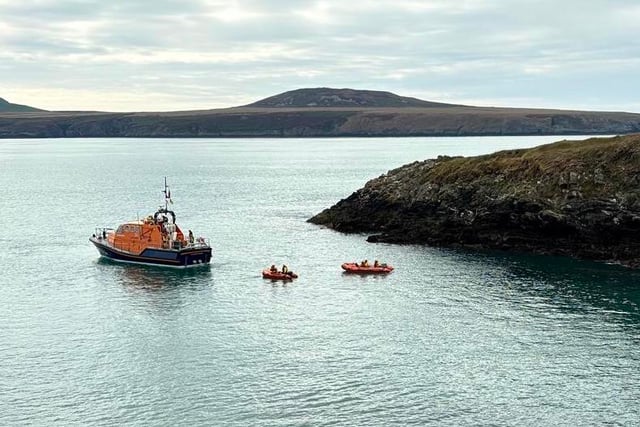 Lifeboat crew respond to emergency call during St Davids RNLI open day