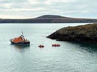 Lifeboat crew respond to emergency call during St Davids RNLI open day