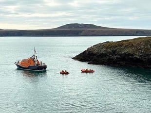 Lifeboat crew respond to emergency call during St Davids RNLI open day