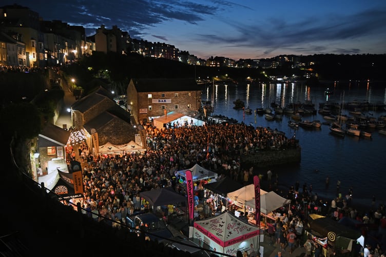 Tenby harbour packed for the Summer Spectacular finale