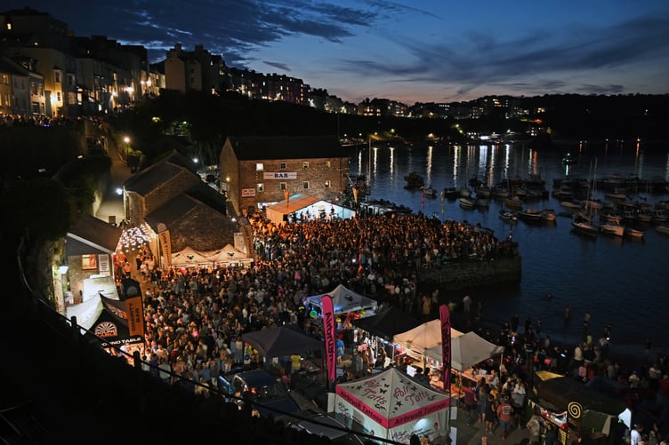 Tenby harbour packed for the Summer Spectacular finale