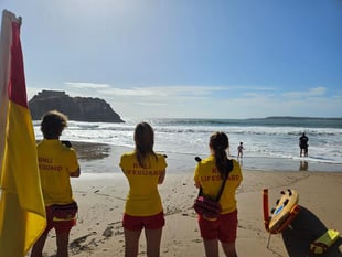RNLI lifeguards save teens from rip current in Tenby
