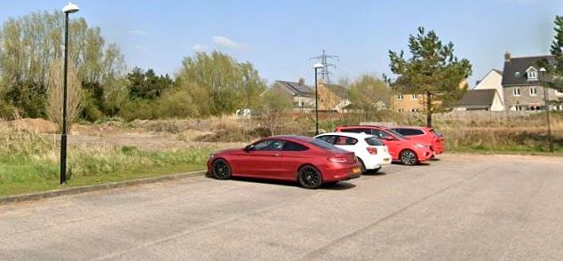 Land to the left of the Machynys Peninsula Golf and Country Club driving range car park (pictured) where the club hopes to build three padel tennis courts (Google Maps and free for use for wire partners)