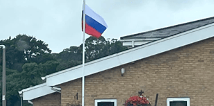 Russian flag hoisted outside Saundersfoot venue sparks outrage