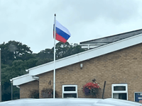 Russian flag hoisted outside Saundersfoot venue sparks outrage