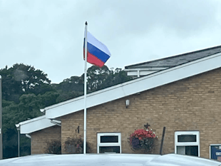 Russian flag hoisted outside Saundersfoot venue sparks outrage