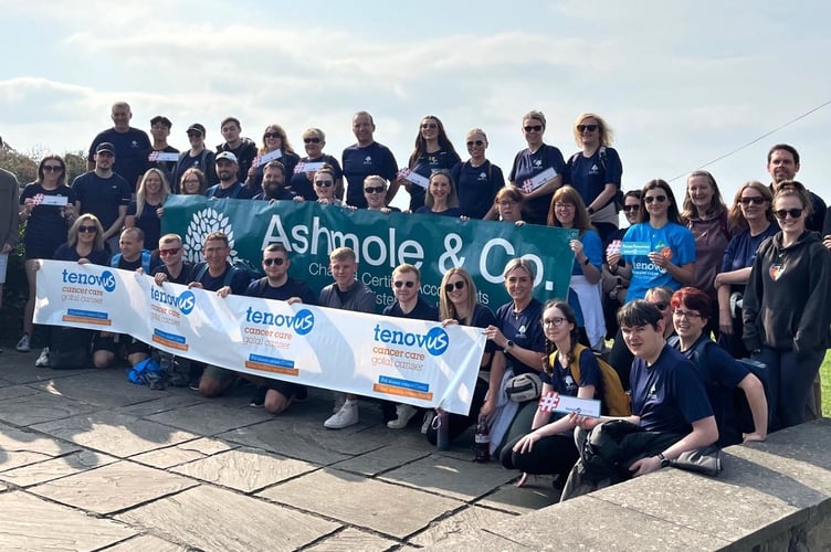 Ashmole & Co’s staff during last year’s sponsored walk along the Mumbles Coast path.