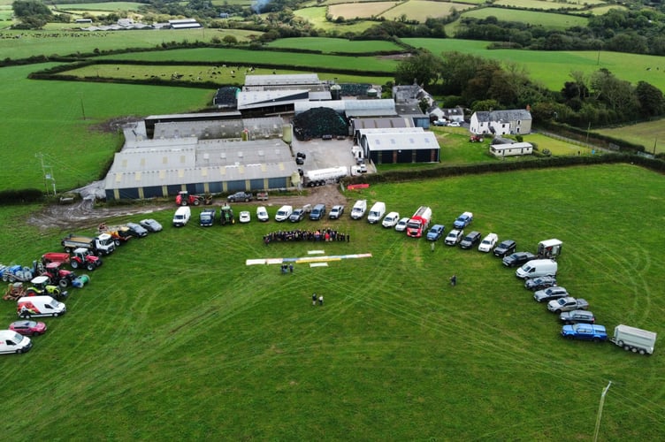 A Pembrokeshire farm has put on a stark visual display to illustrate the damaging ripple effect of inheritance tax changes that could impact thousands of livelihoods away from the farmyard.