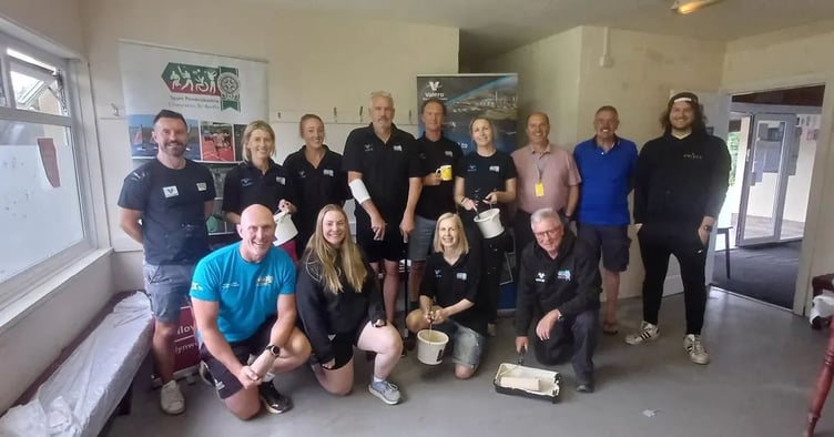 Haverfordwest Cricket Club got a fresh coat of paint as it became the latest organisation to be supported by the Sport Pembrokeshire Team’s Annual Task Force Day.