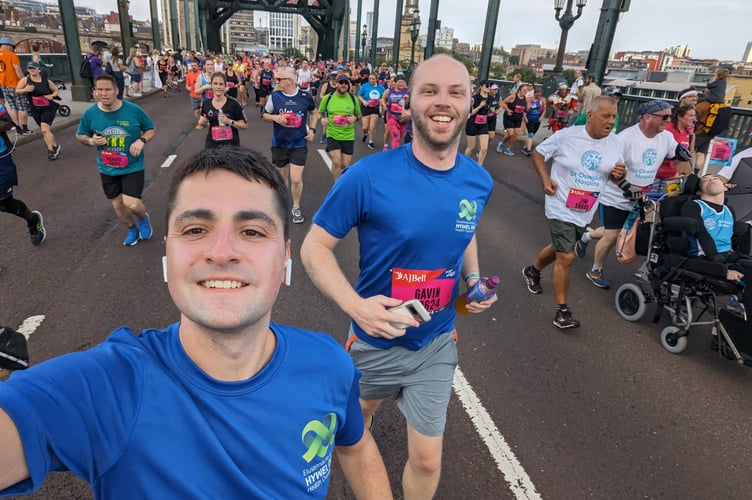 Sam and Gavin Faulkner have challenged themselves to take on multiple running events to raise funds for the Cardiac Care Unit at Withybush Hospital in Haverfordwest.