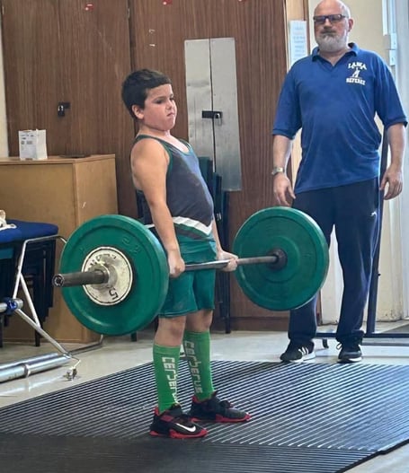 Young weightlifter Rosco Roberts