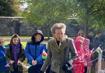 Princess Anne at Pembroke Dock RAF Window unveiling