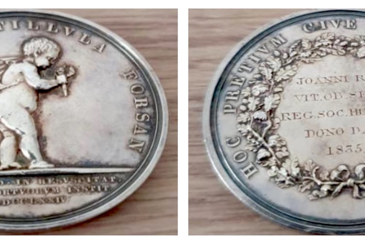 John Ray was awarded the Honorary Medallion of the Royal Humane Society
