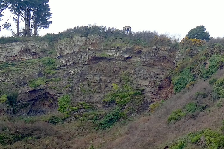 Temple to the Winds at Clovers - seen from the shore at low tide