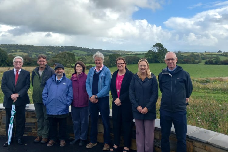 Pictured are Cabinet Member Cllr Rhys Sinnett and PCC and Nature Partnership representatives. 