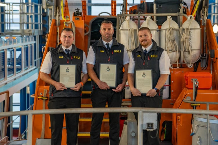 Commended for this rescue were: Dan Young; Rob James and Chris Thomas.