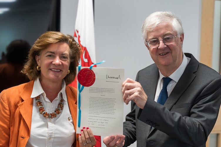 Wales' First Minister Eluned Morgan with Finance Secretary Mark Drakeford on the day the 'visitor levy' became law.