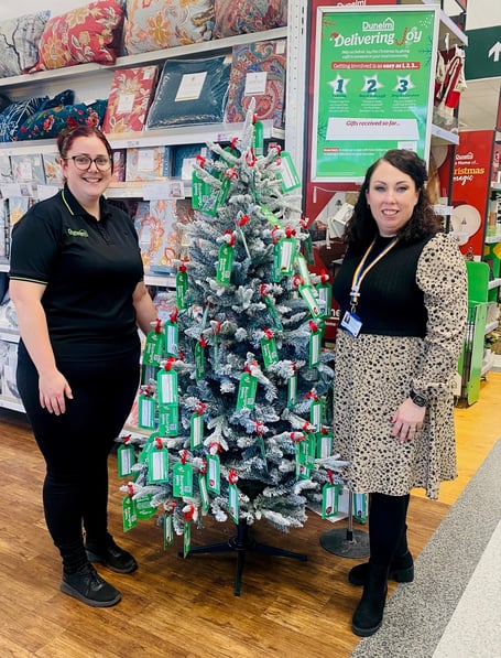 Jo Cheswick from Dunelm and Fundraising Manager, Tara Nickerson