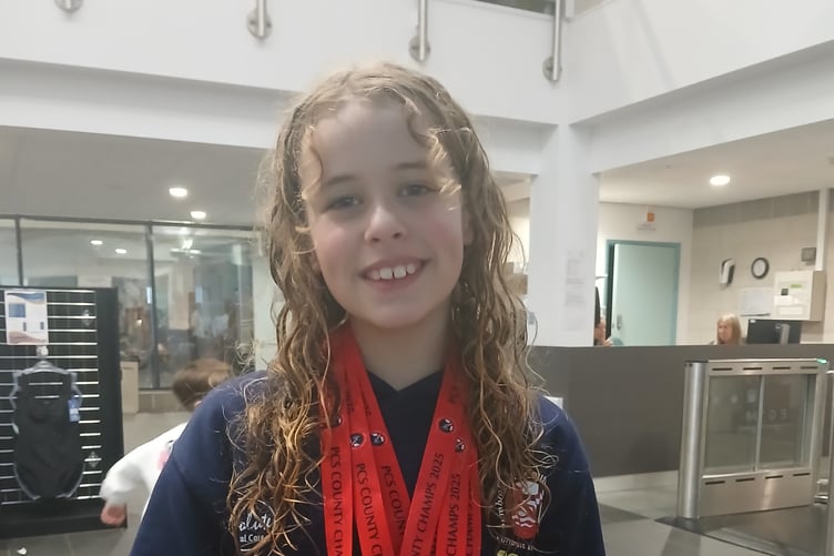 Medals aplenty for Mia Prosser, Tenby & District Swimming Club