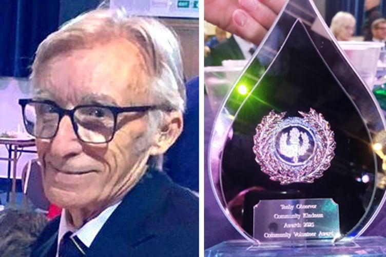 Blake Shaw was presented with the Tenby Observer’s Community Kindness Volunteer Award