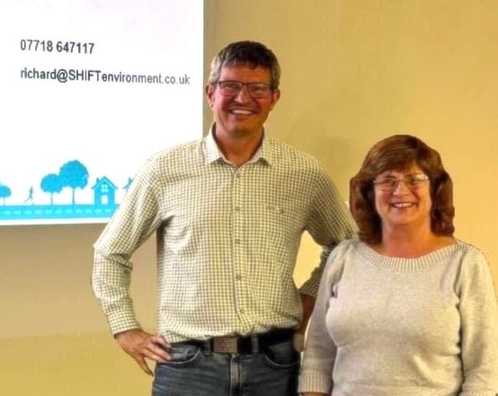 Richard Lupo with Carew WI president Edith